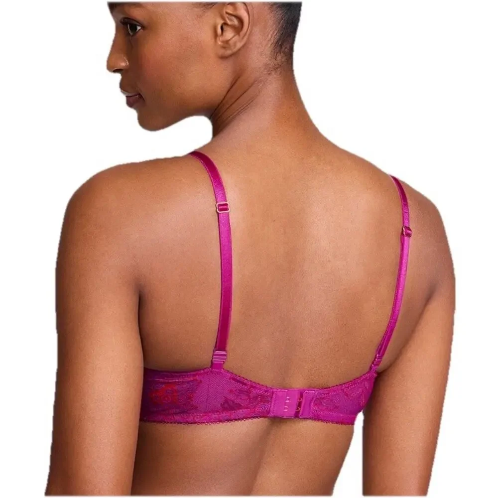 Victoria's Secret Dream Angels Lined Demi Bra Hot Pink Padded Classic Size 32DD